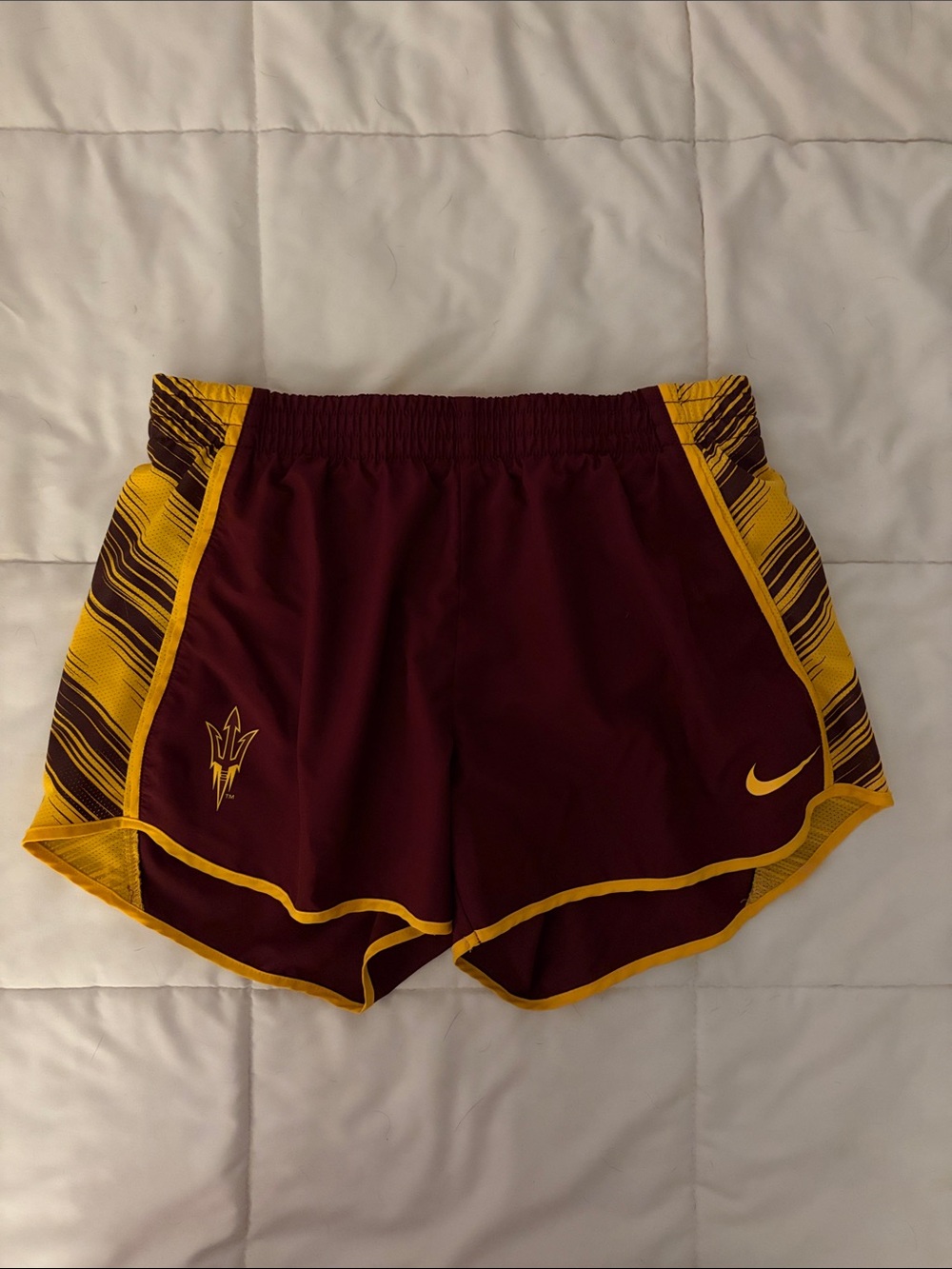 Nike Women's ASU Maroon and Gold Athletic Running Shorts